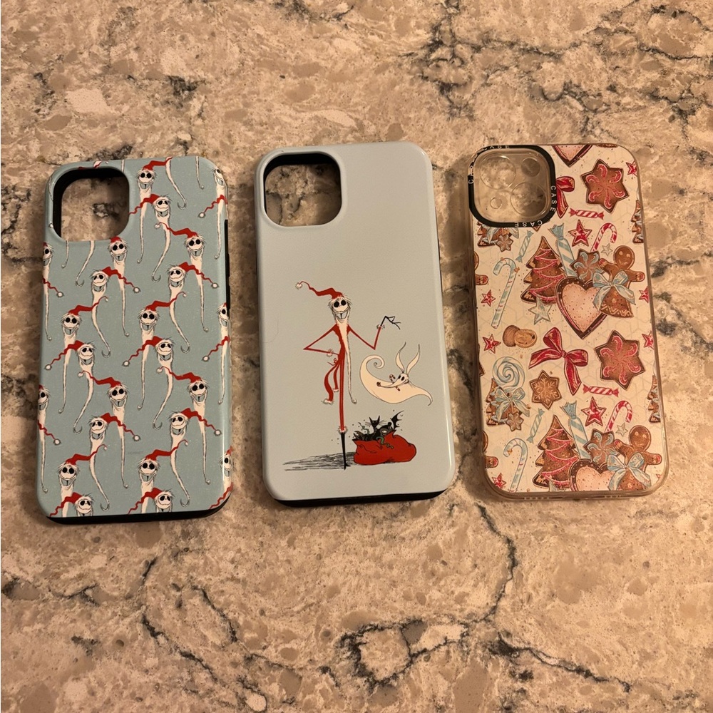 Nightmare Before Christmas and Christmas themed phone cases iPhone 13/14